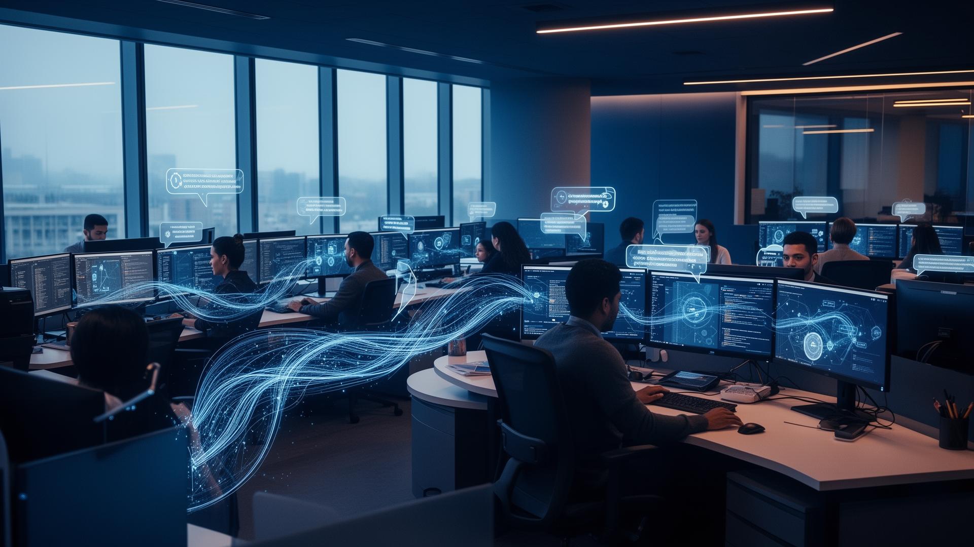 Modern AI-augmented customer support operations center