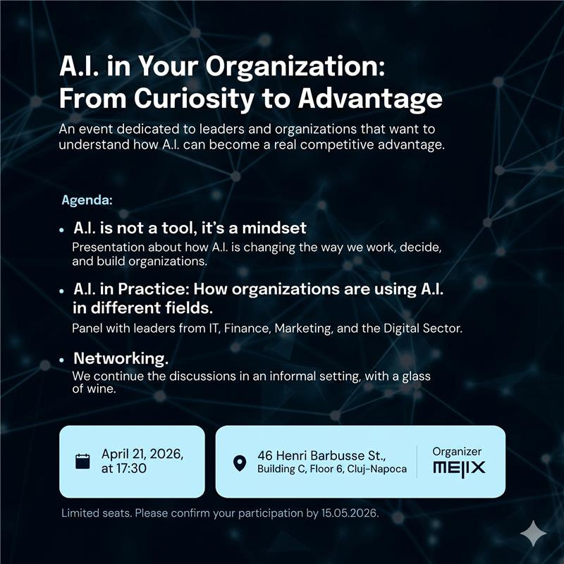 A.I. in Your Organization conference poster